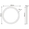 Round LED Bathroom Mirror With Demister Lights Illuminated Touch Sensor 800x800