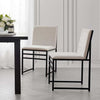 Dusk Rae Natural Chenille Set of 2 Dining Chairs RRP £499