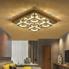 Crystal LED Ceiling Light Modern Square Chrome Lamp Fitting Pendant Chandelier