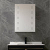 Bathroom Mirror Cabinet With LED Lights Shaver Socket Demister Illuminated 700mm