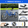 24'' Tricycle Adult Senior 7 Speed 3 Wheels Bike Foldable Trike Bicycle + Basket