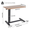 Gas-Lift Adjustable Overbed Table with Wheels Laptop Reading Workstation C Table