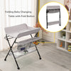 Baby Changing Table Folding Diaper Changing Station with Wheel Adjustable Height