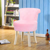 Plush Fluffy Dressing Table Stool Vanity Makeup Chair Scroll Back Padded Seat