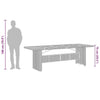 Garden Table with Acacia Wood , Grey, 240 x 90 x 75 , Poly J9A3