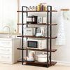 5-Tier Industrial Bookshelf Vintage Bookcase Wooden ladder shelf plant stand