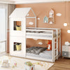 3ft Bunk Beds Single Treehouse Cabin Wood Bed Frame Kids Children Sleeper White