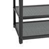 Metal Wooden 3 Tier Shoe Rack Bench Organiser Stand Storage Shelf & Seat Brown