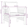 Brokky Sofa Chairs with Dark Grey Cushions 2 pcs Solid Wood Z4S2