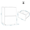 Bedside Table Cabinet Bedroom Furniture Storage Nightstand w/ Drawer Living Room