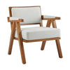 Dusk Matilda Natural Stripe Linen & Solid Wood Accent Chair RRP £179