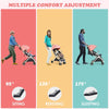 Portable Baby Stroller One-Hand Folding Pushchair W/Adjustable Backrest Footrest