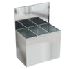 Lockable Outdoor Storage Box Garden Patio Galvanized Chest Lid Animal Feed Bins