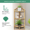 3-Tier Corner Ladder Shelf Freestanding Bookshelf Display Plant Stand Rack