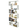 6-Tier Bookcase Freestanding S-Shaped Bookshelf Multifunctional Display Rack