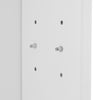 White Bathroom Cabinet Mirrored Surface 2 Doors 3 Shelves Wall Mounted Storage