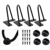 4Pcs Hairpin Table Legs Durable DIY Furniture Metal Table Legs w/ Screws & Feet
