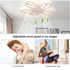 6 Speed Large LED Ceiling Fan with Lighting LED Light Adjustable Wind + Heowobzx