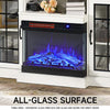 White Cabinet Entertainment Unit Living Room with 3 LED Flame Electric Fireplace