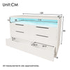 6 Drawer Chest of Drawers Storage Bedroom Living Room Cabinet with LED Lights