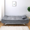 Grey 3 Seater Sofa Bed Recliner Couch Settee Double Sleeper Sofabed Free Pillows