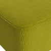 Linen Padded Footrest Rectangle Low Stool Solid Wood Legs Pouffe Seat Ottoman UK