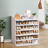 6-8 Tier Wooden Shoe Rack Footwear Storage Organizer Unit Shoes Stand Book Shelf