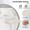 Modern Swivel Bar Chairs Adjustable Barstools Island Dining Chairs-White