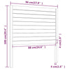 Lechnical Bed Headboard Black 96x4x100 Solid Wood Pine,Headboard for Y2M2