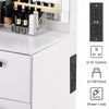 White Dressing Table Wood Makeup Desk with LED Mirror 7 Drawers Stool Bedroom