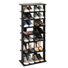 7-Tier Tall Shoe Rack Space Saving Organizer Storage Shelf Double Rows Black