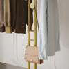 Free Standing Coat Stand Rack Granite Stone Base Metal Tube Garment Clothes Rail