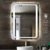 Modern Makeup Mirrors LED Lighting Rectangle Bathroom Mirror Anti-Fog Wall Mount