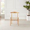 Lugar 2x Solid Beech Wooden Rope Dining Chairs