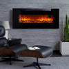 30" 34" 50" Electric Fire Suite White Mantel/Surround LED Flame Fireplace Heater