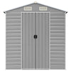 Garden Shed Grey 191x130x198 Galvanised Steel J9C7