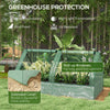 Raised Garden Bed with Greenhouse, Planter Box with Cover, Green and Dark Grey