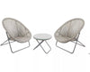 Tobs Bistro Set 2 Rattan Garden Furniture - 2 Chairs & Coffee Table In 3 Colours