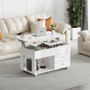 4 in 1 Lift Top Coffee Table Storage High Gloss Dining Table Drawer Living Room