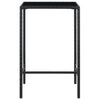 5 Piece Garden Bar Set with Cushions Poly Rattan Black