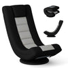 GYMAX 360° Swivel Gaming Chair 4 Position Adjustable Folding Floor Sofa