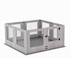 XXL Large Dog Playpen Pet Whelping Box Cage Tempered Glass Safety Rail Fence Pen