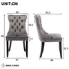 2/4/6 Pcs Padded Dining Chairs Set w/ Wooden Legs Kitchen Dining Room Furniture