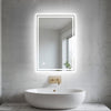 LED Bathroom Mirror With Lights Demister With/no Bluetooth/Shaver Socket/Clock