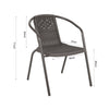 Garden Furniture Patio Set Round Glass Top Table and Stacking Chairs 2/4 Seater