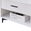 High Gloss Coffee Table MDF Drawer Shelf Storage Living Room Lounge Metal Legs