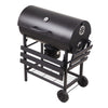 Charcoal BBQ Grill Warming Rack Shelves Temperature Gauge Backyard Barbecue Unit