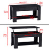 Wooden Coffee Table With Lift Up Top Storage Area and Magazine Shelf