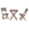 Garden Gear Arwen Acacia Wood Bistro Set Folding Table Chairs Outdoor Patio