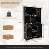 Kitchen Storage Cabinet Sideboard Freestanding Buffet Cupboard Adjustable Shelf